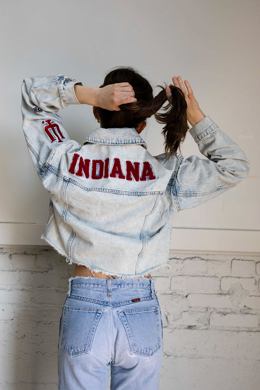 All About The Patch Crop Denim Jacket