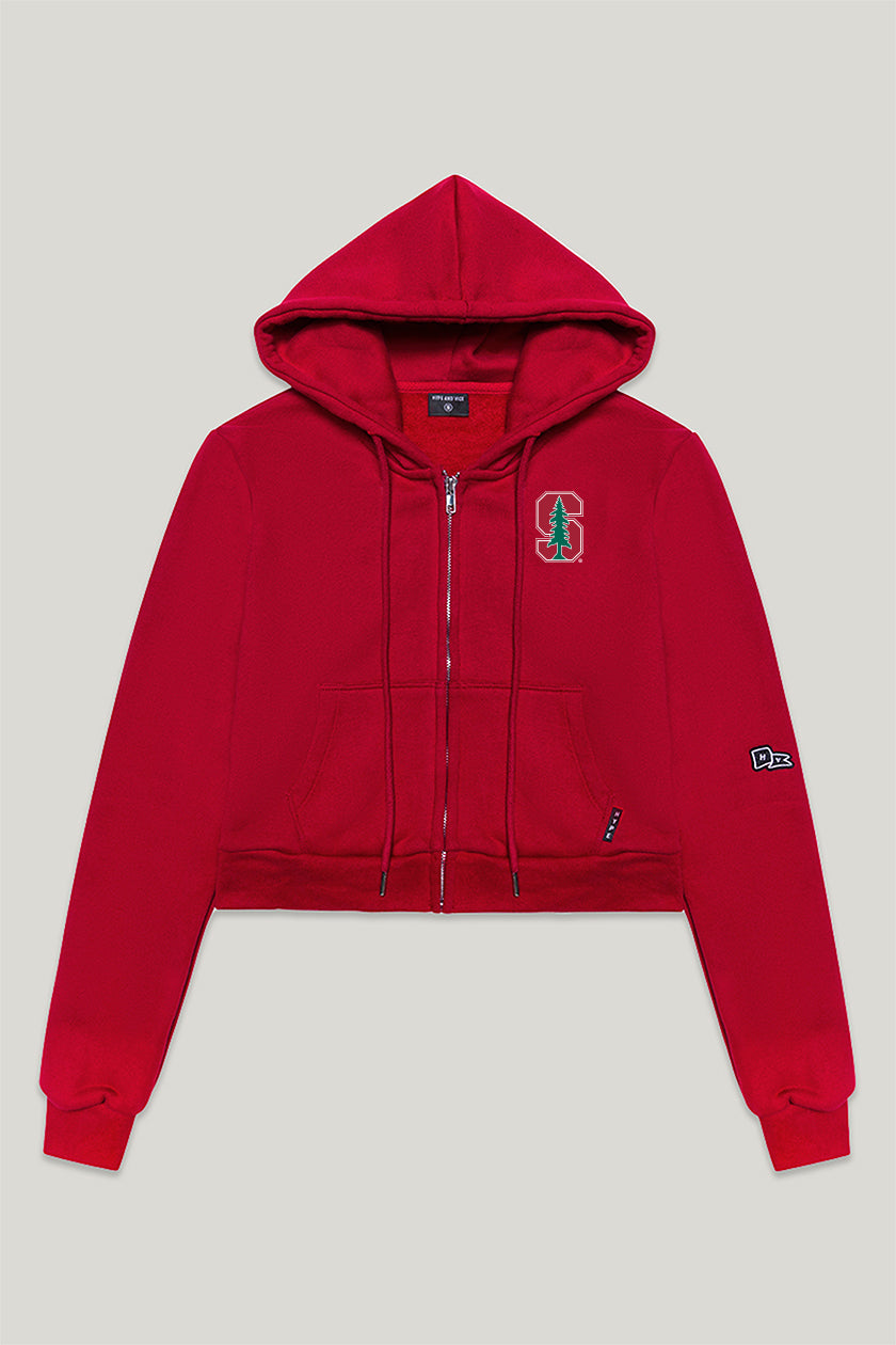 Champion, Tops, Vintage Embroidered Red Stanford University Hoodie Xs