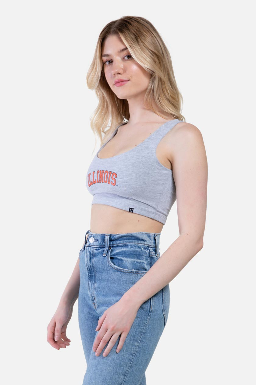 University of Michigan | Scoop Neck Crop Top Small / Grey | Hype and Vice