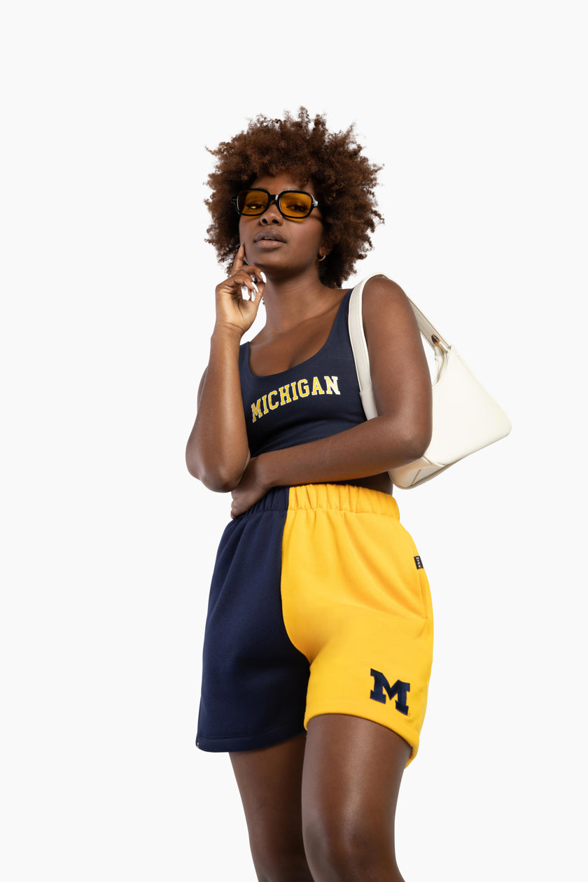 University of Michigan | Scoop Neck Crop Top Small / Grey | Hype and Vice