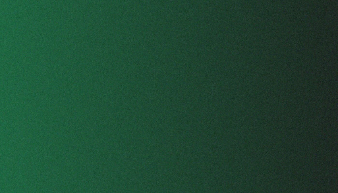 A gradient background transitioning from dark green on the left to black on the right.