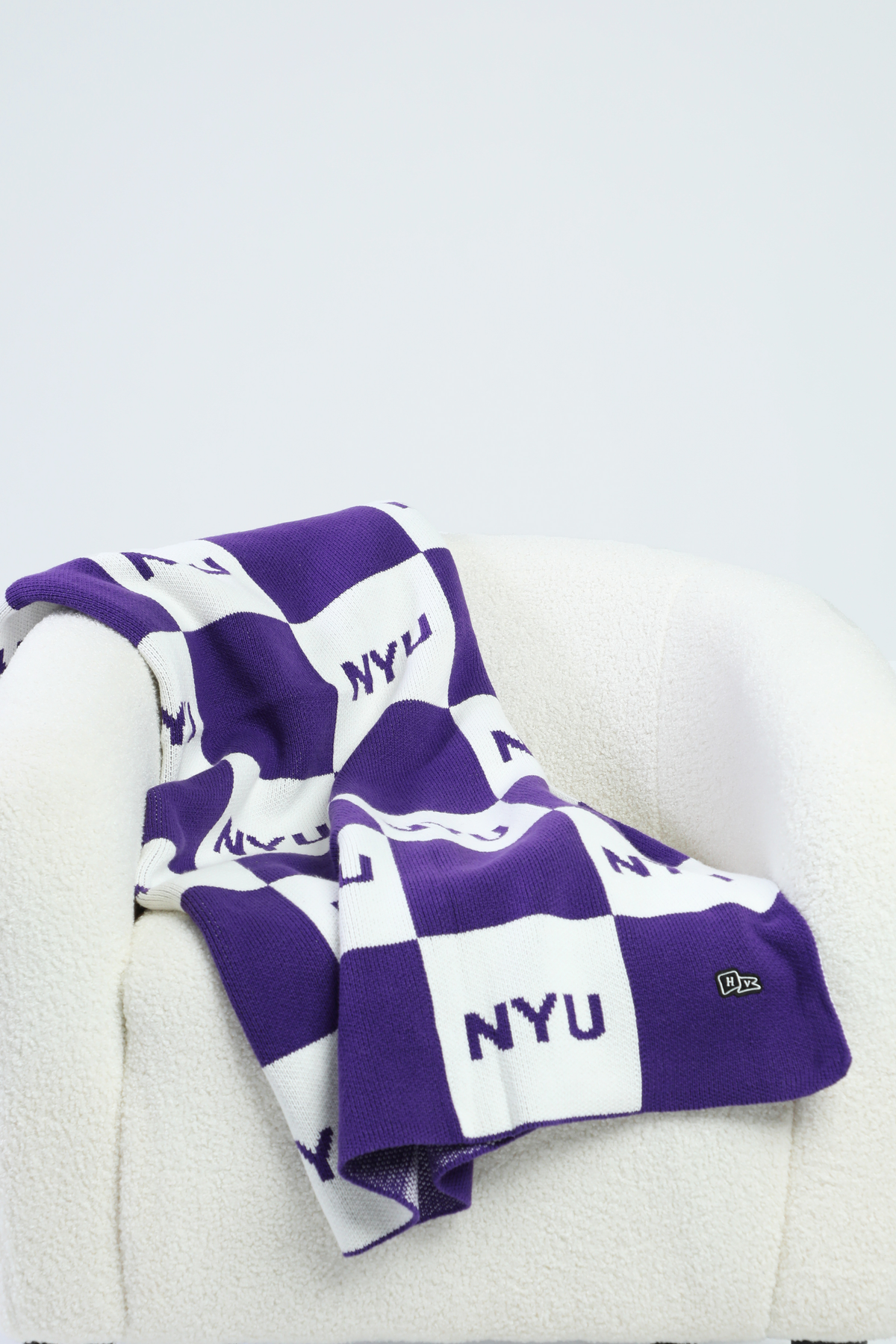 New York University First Class Intarsia Blanket