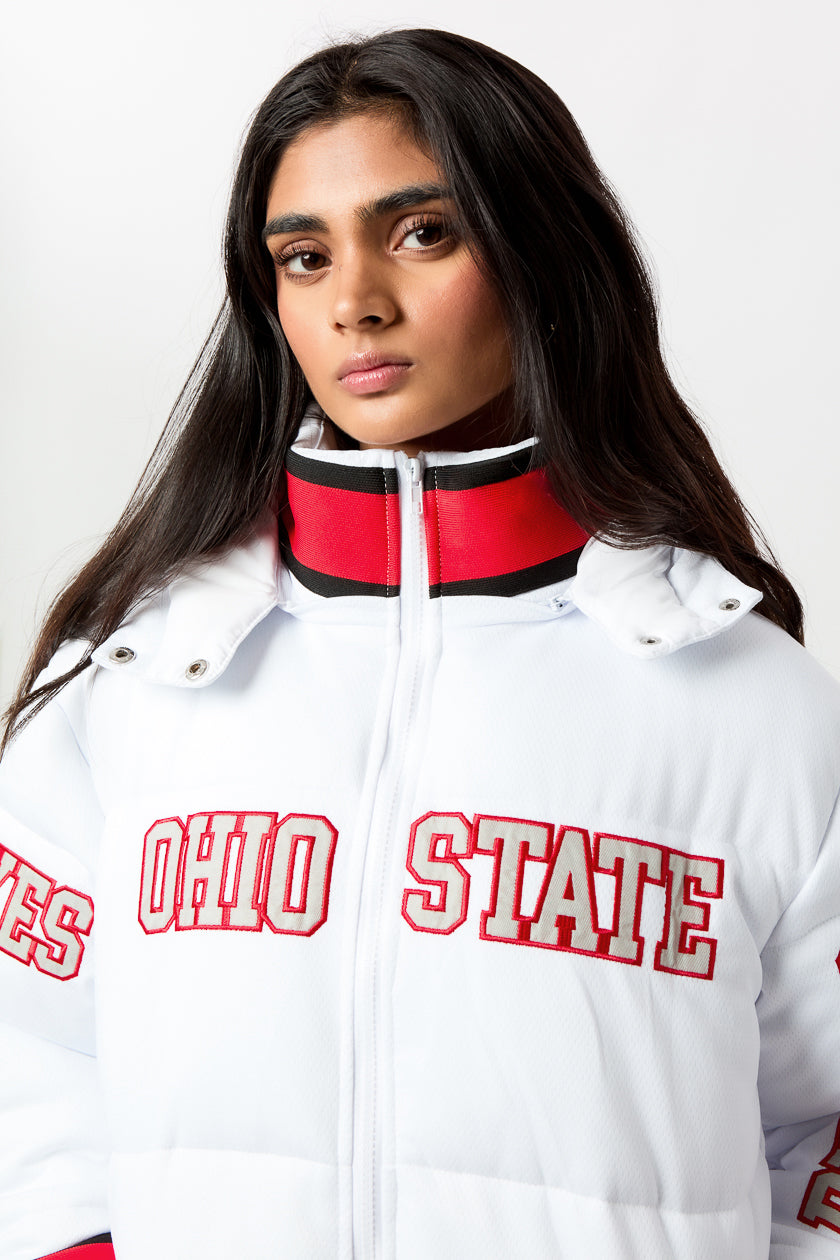 Ohio State University Jersey Puffer Jacket