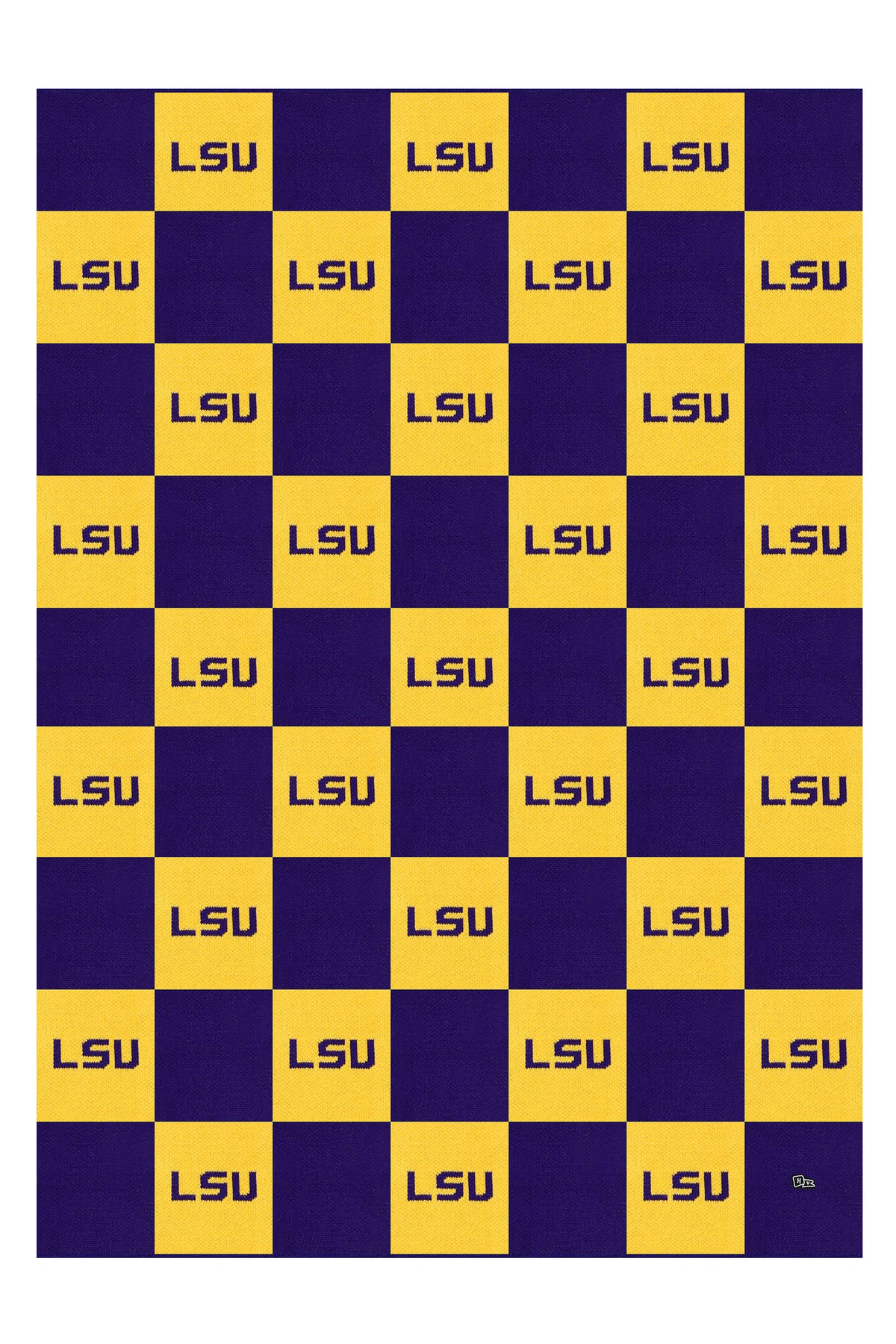 LSU First Class Intarsia Blanket