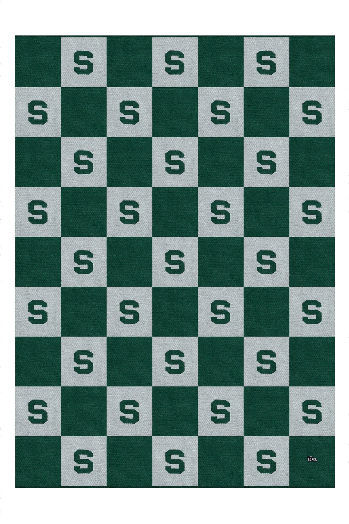 Michigan State University First Class Intarsia Blanket