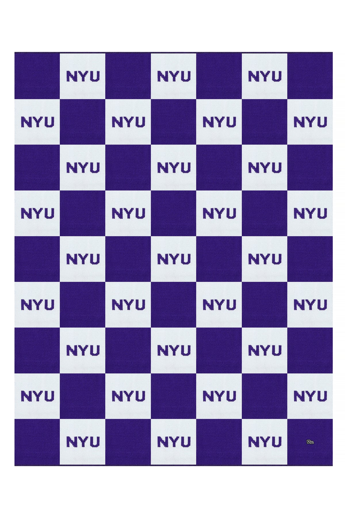 New York University First Class Intarsia Blanket