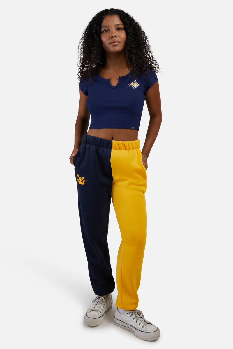 Champion colorblock sweatpants on sale blue and yellow