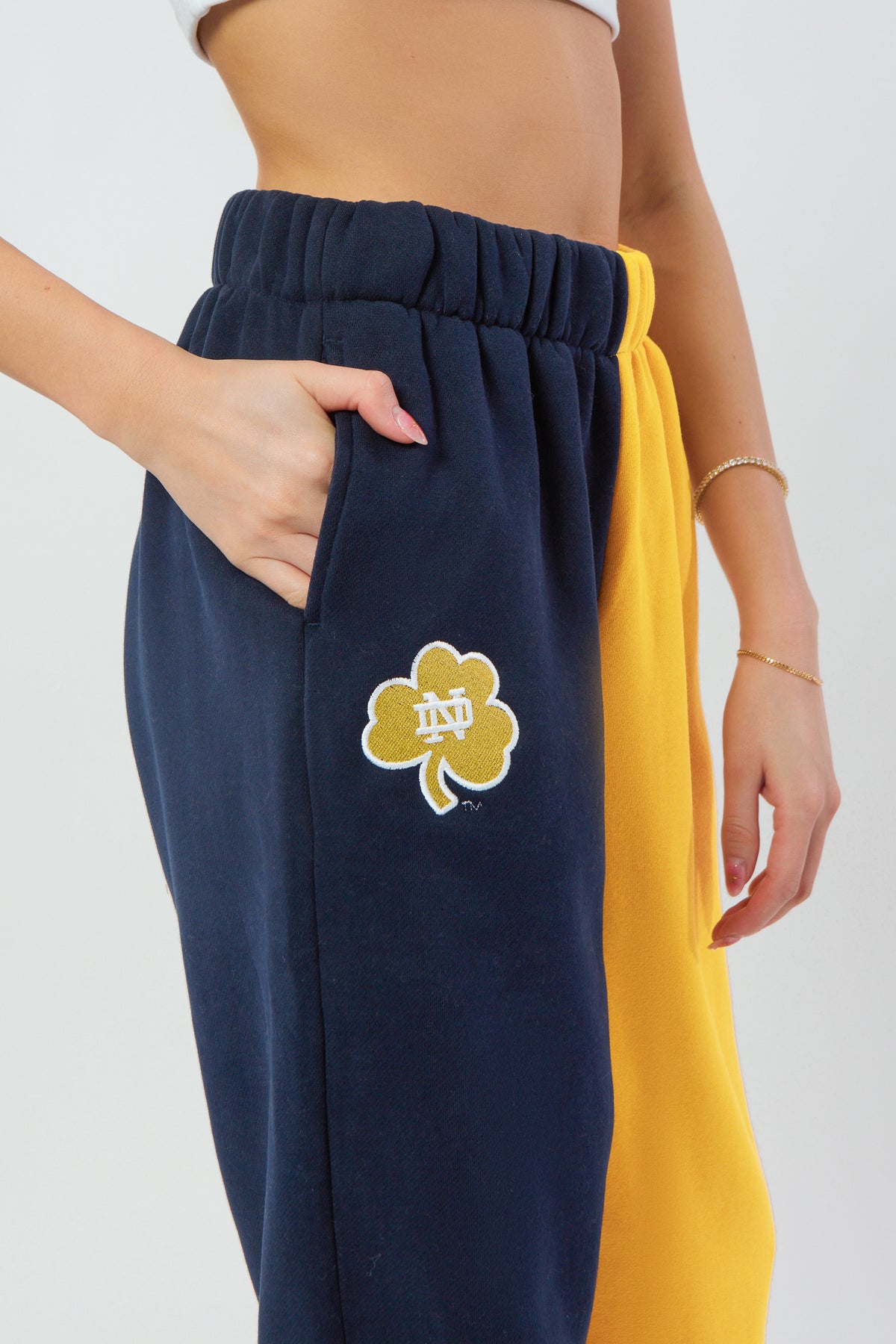 Notre Dame Color-Block Sweats