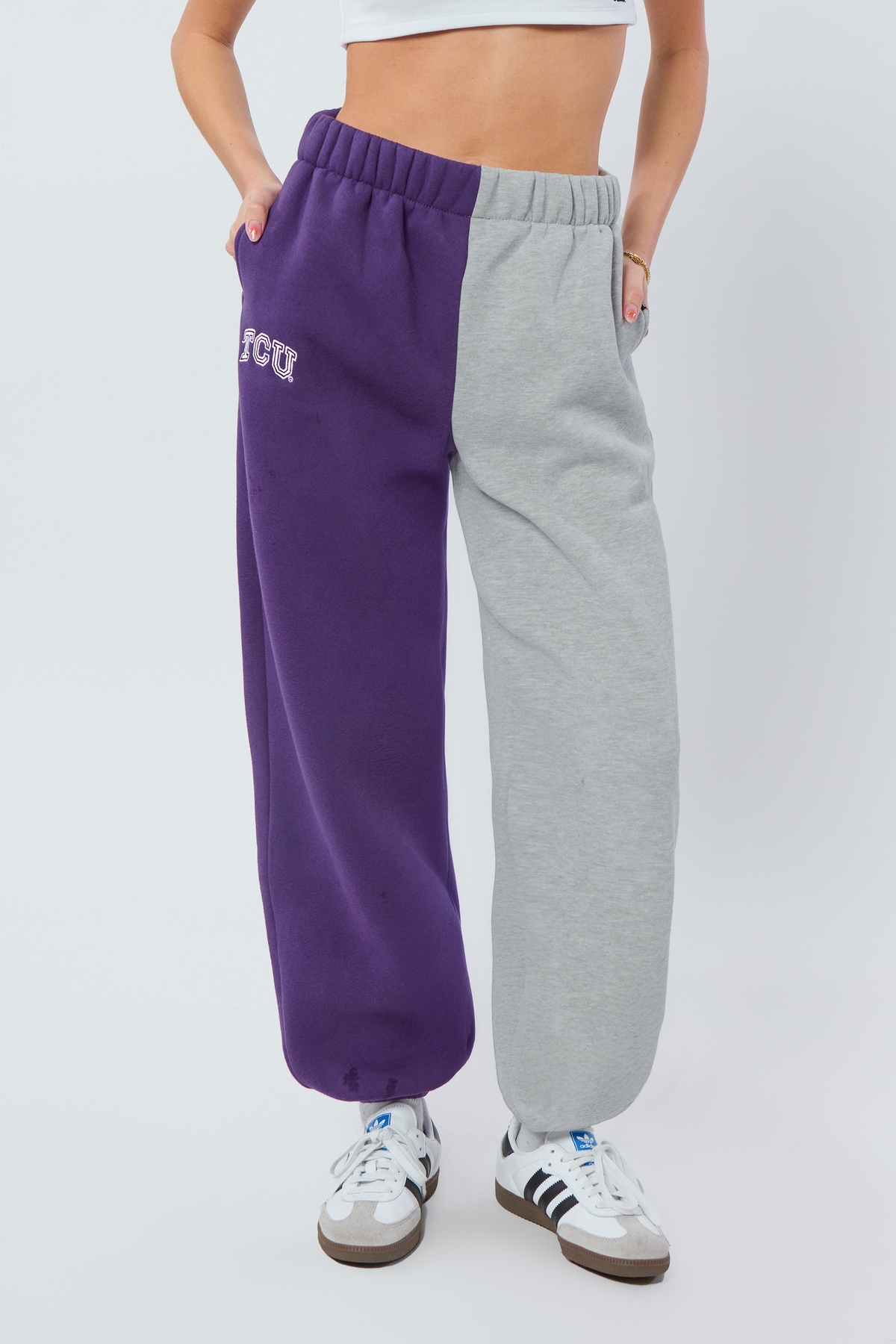 TCU Color-Block Sweats