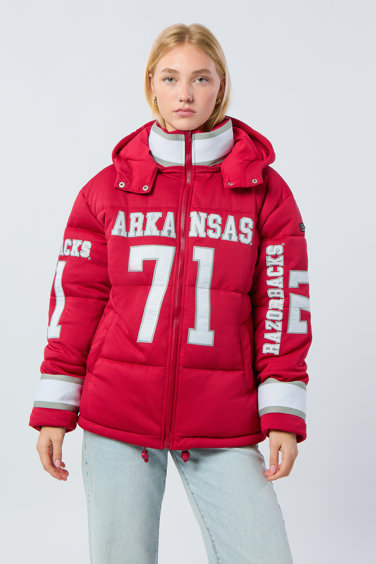 University of Arkansas Jersey Puffer Jacket