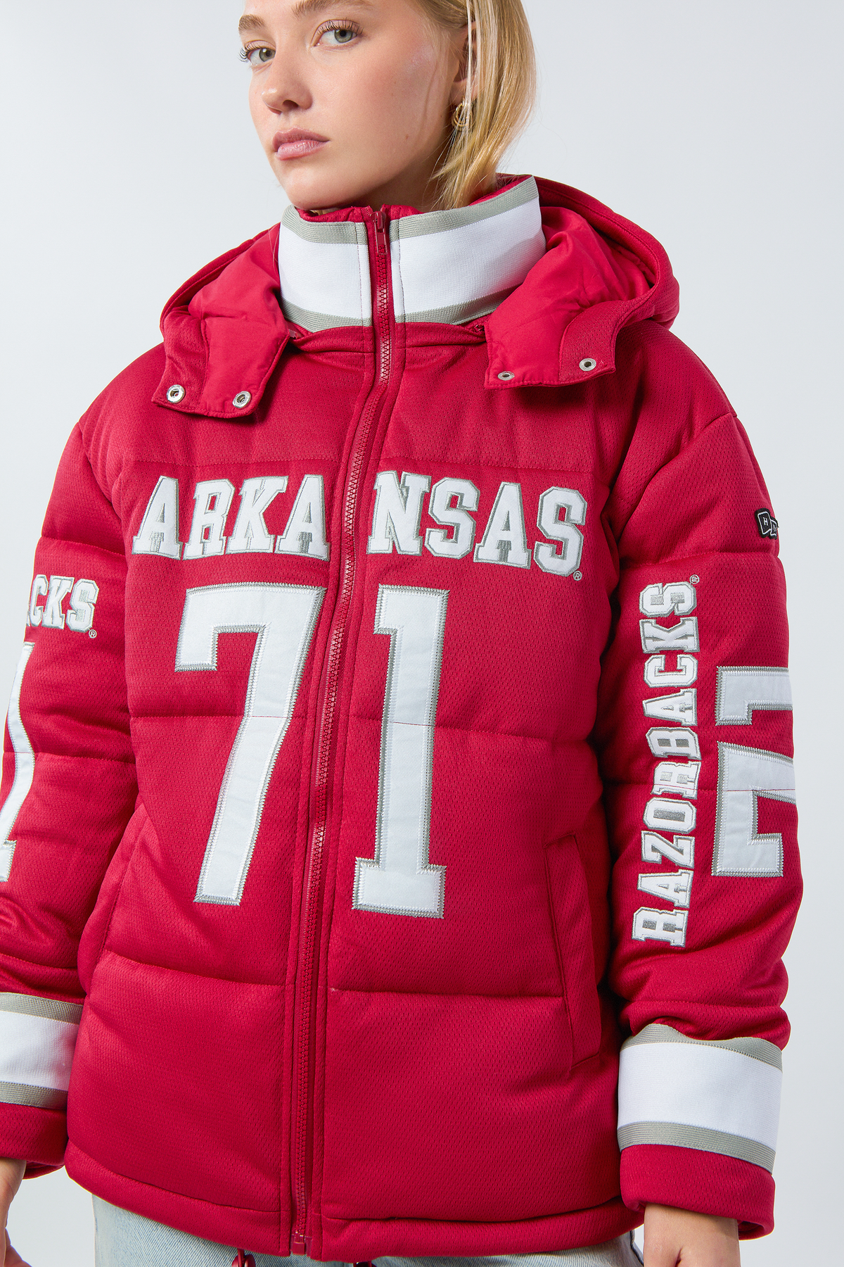 University of Arkansas Jersey Puffer Jacket