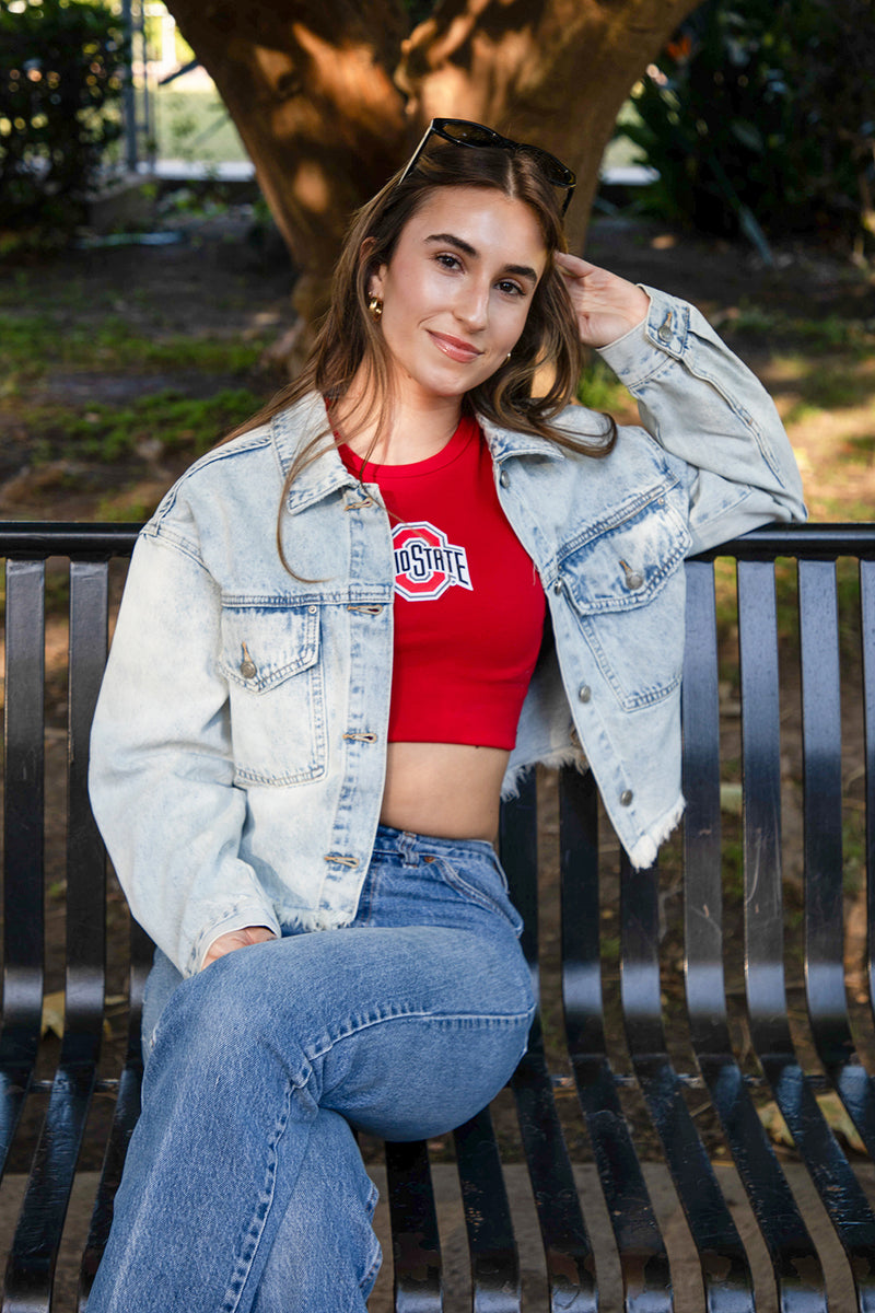 Crop top jeans on sale jacket