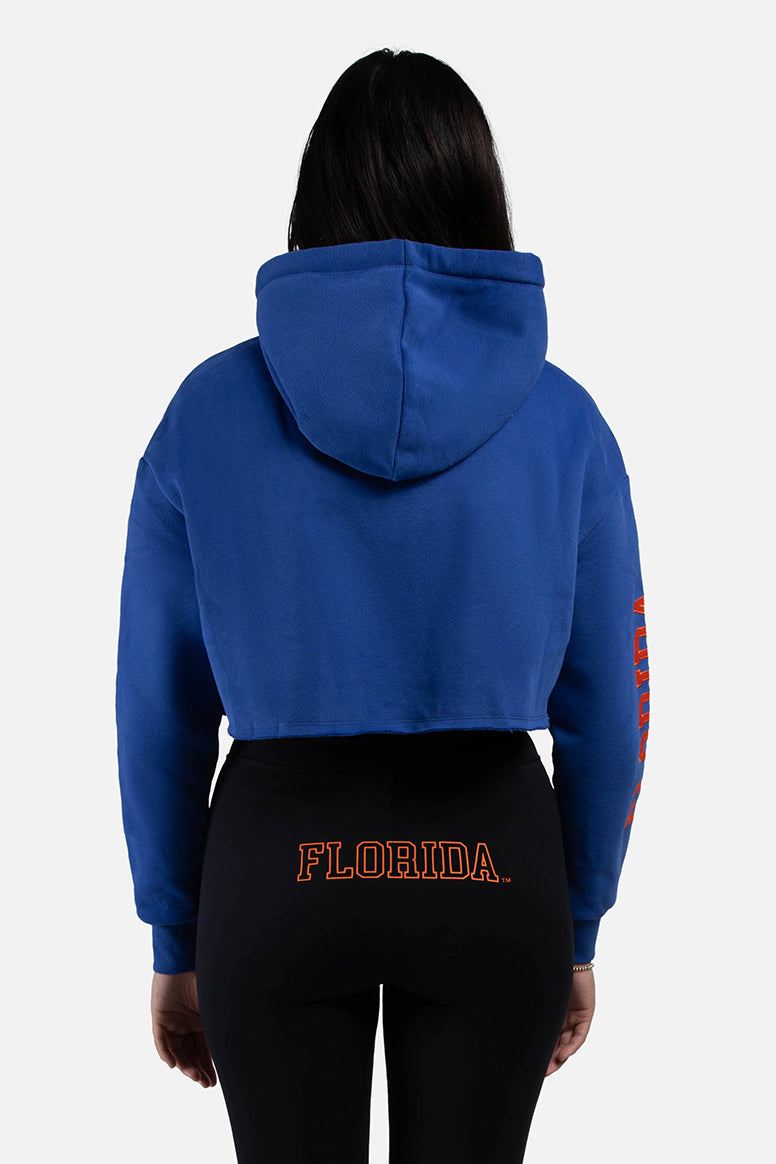 Royal blue cropped hoodie hot sale