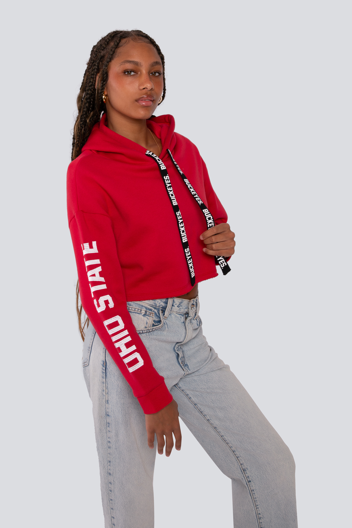 Ohio State Cropped Hoodie