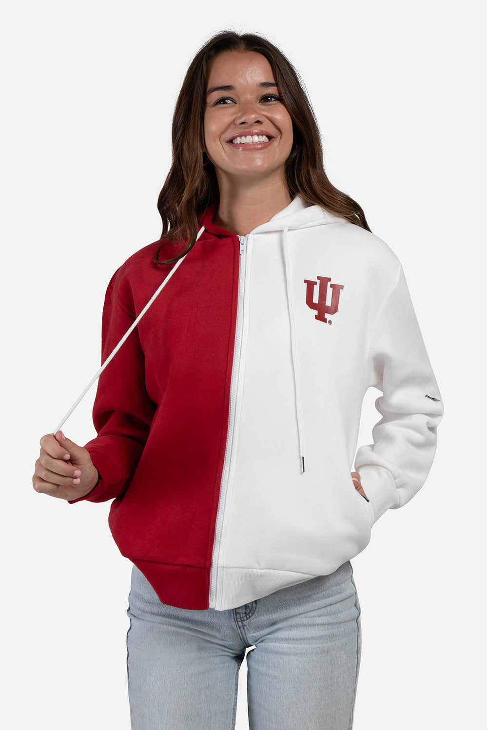 Indiana University Serve Color Block Zip Up