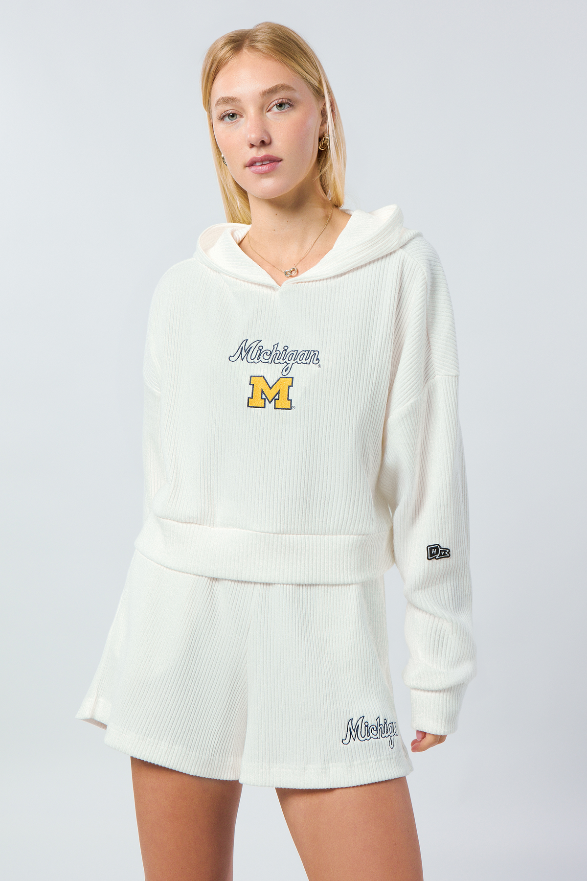 University of Michigan Warm-Up Cropped Hoodie