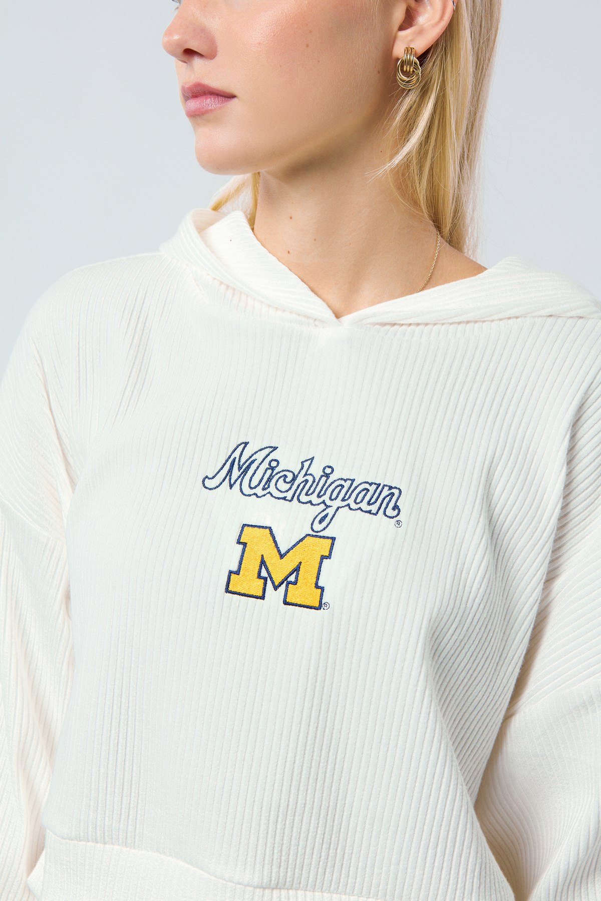 University of Michigan Warm-Up Cropped Hoodie