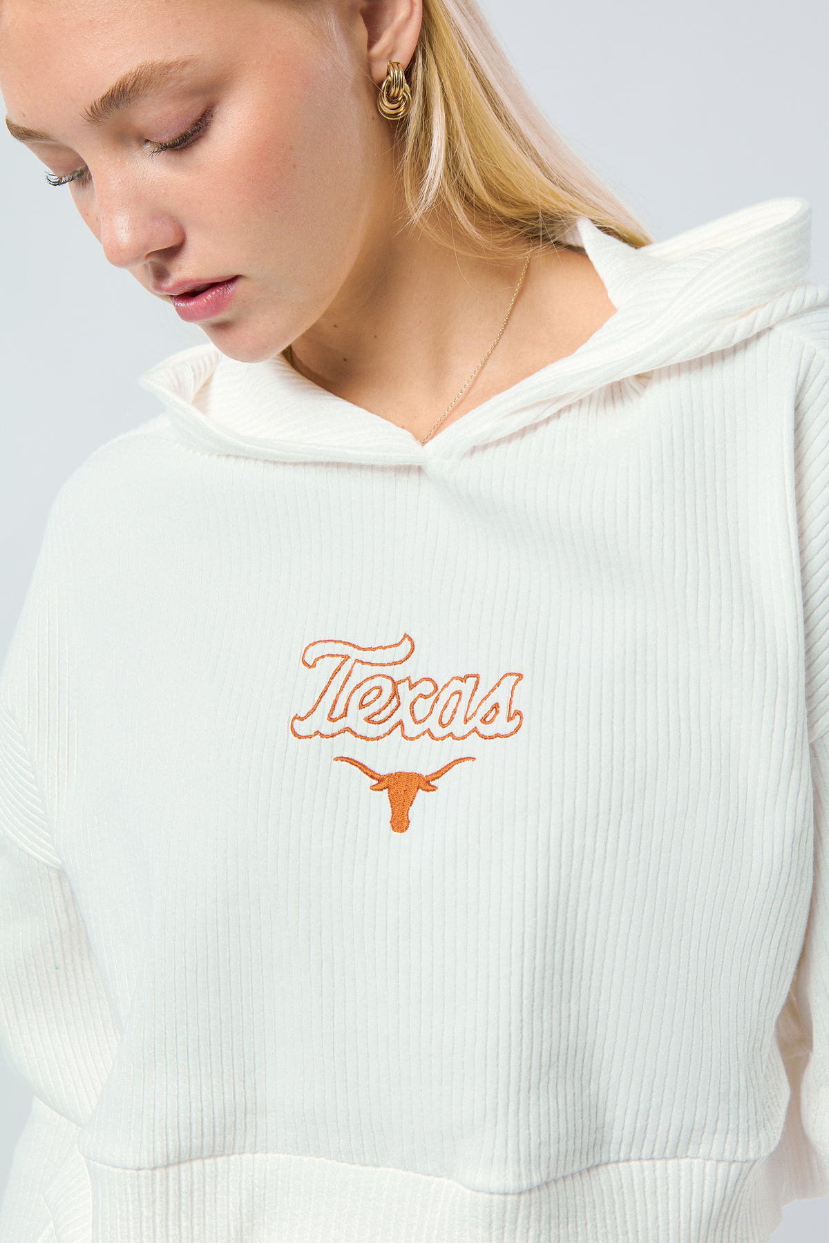 UT Austin Warm-Up Cropped Hoodie