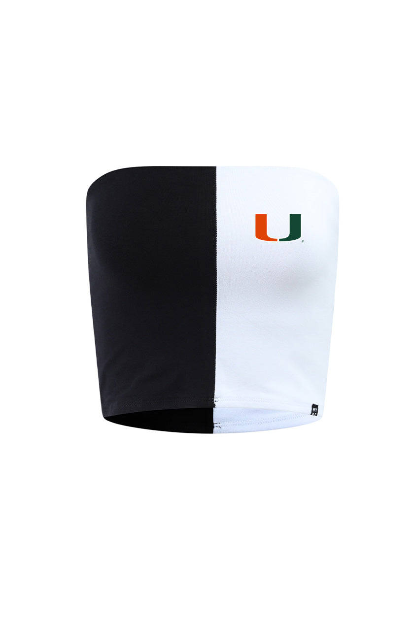 University of Miami Color Block Tube Top