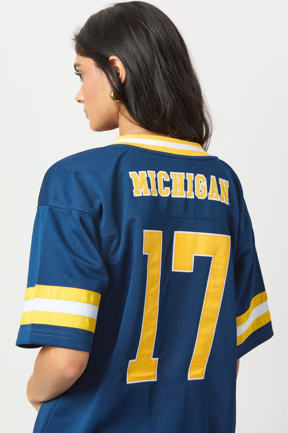 University of Michigan Button Down Football Jersey