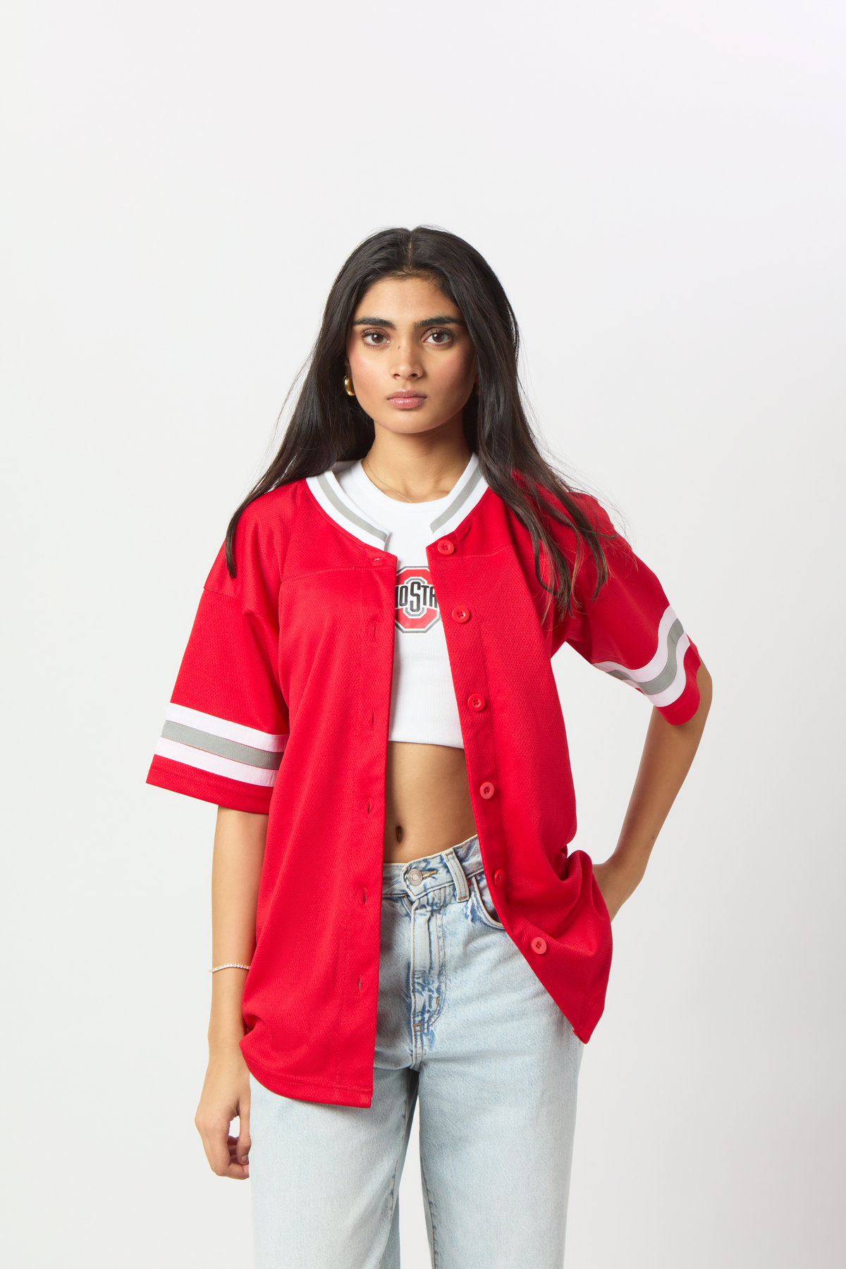 Ohio State University Button Down Football Jersey