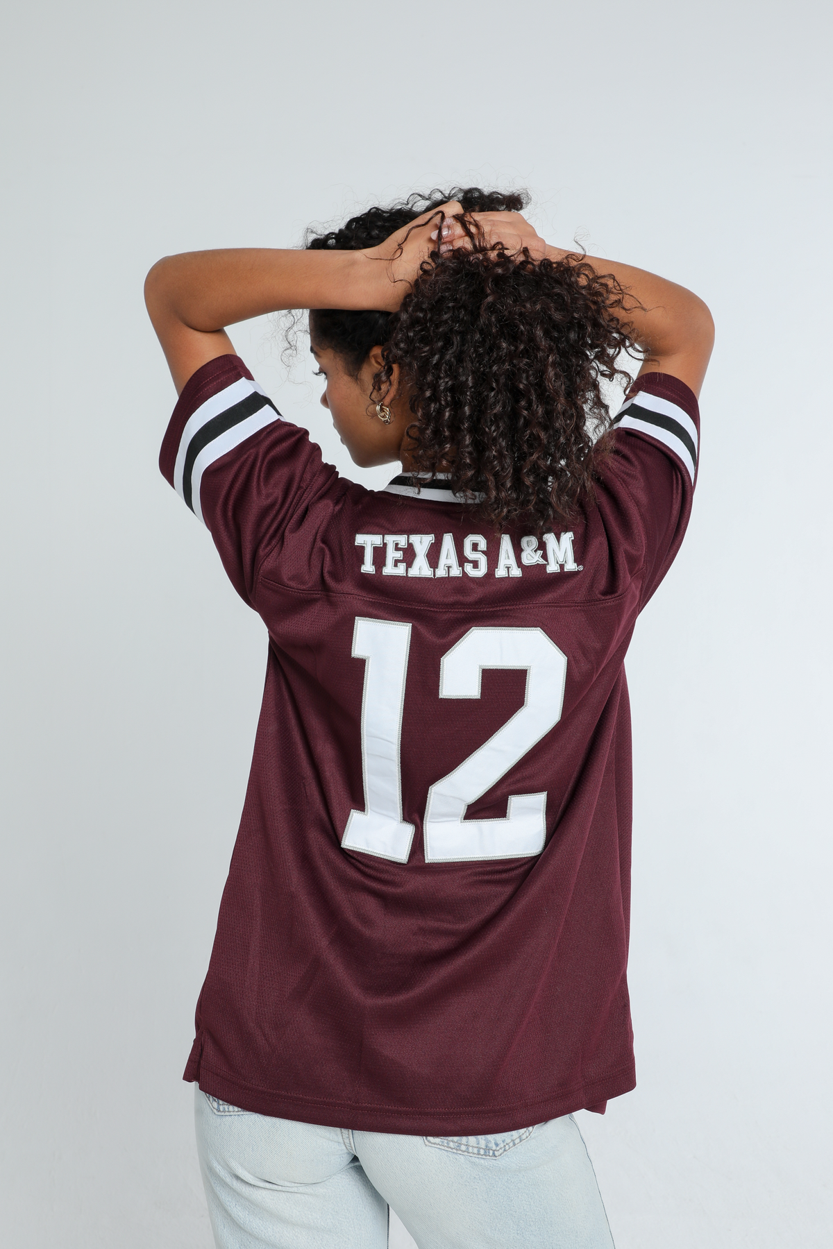 Texas A&M University Button Down Football Jersey