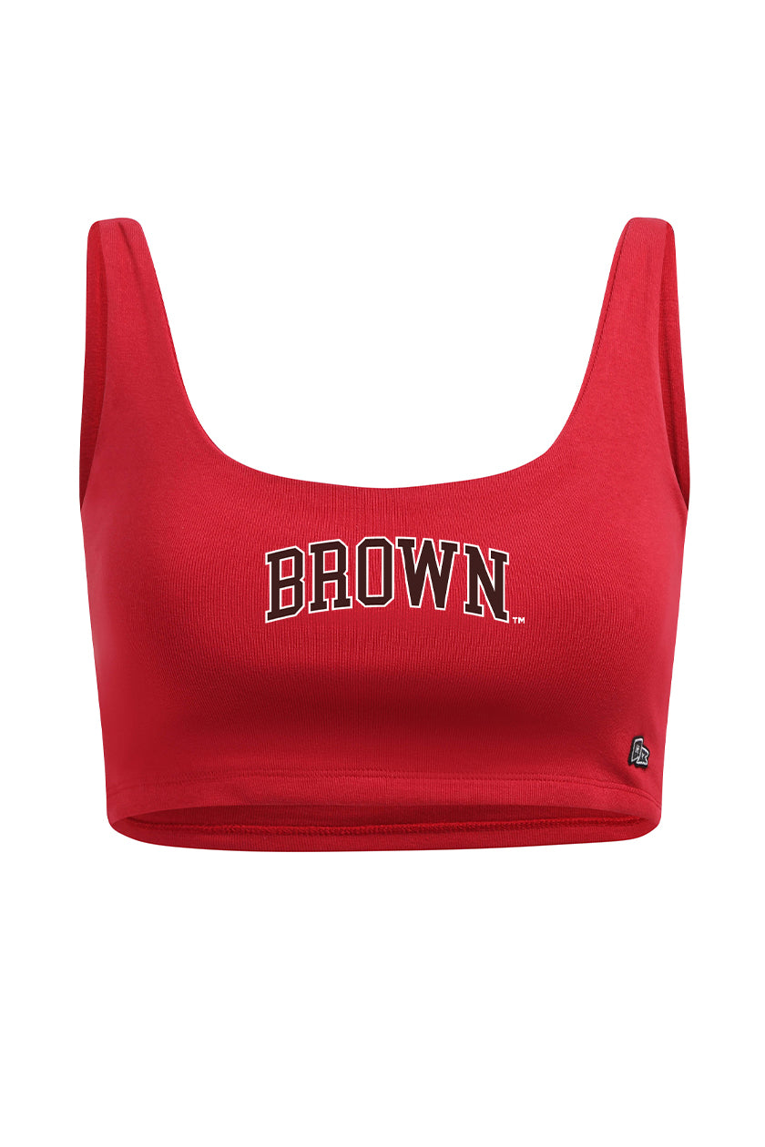 Brown University Scoop Neck Crop Top