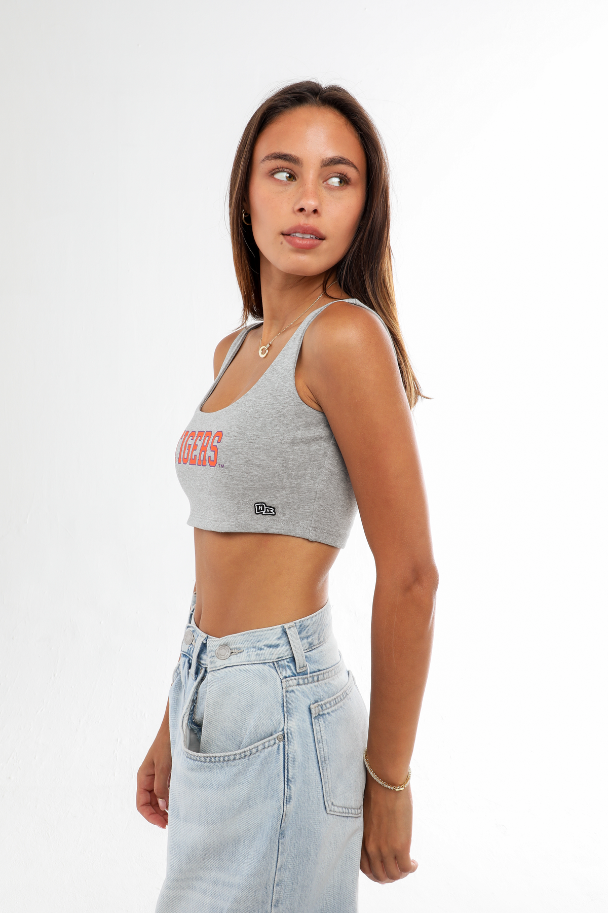 Clemson University Scoop Neck Crop Top