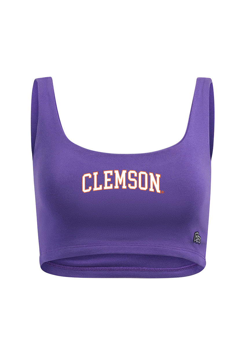 Clemson University Scoop Neck Crop Top