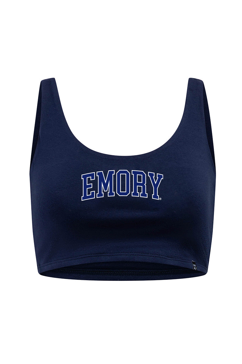 Emory University Scoop Neck Crop Top