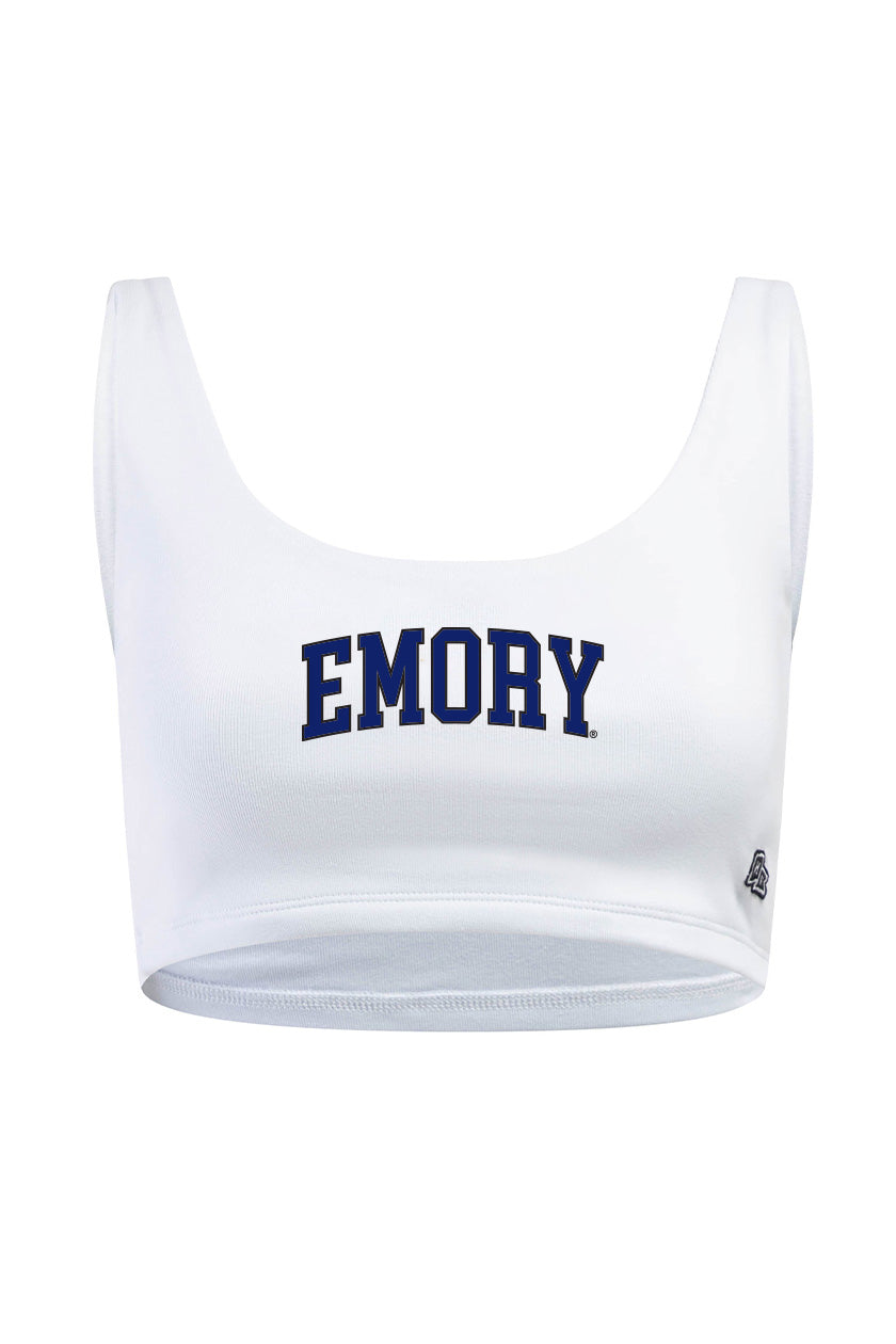 Emory University Scoop Neck Crop Top