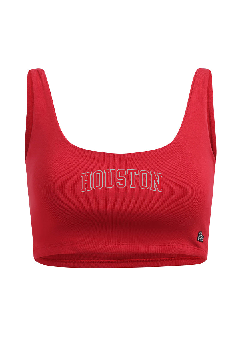 University of Houston Scoop Neck Crop Top