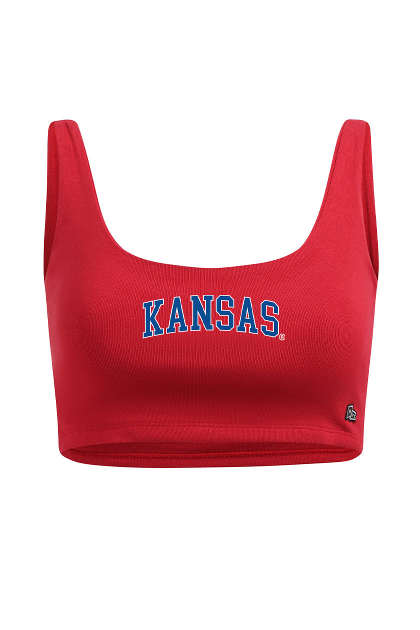 University of Kansas Scoop Neck Crop Top