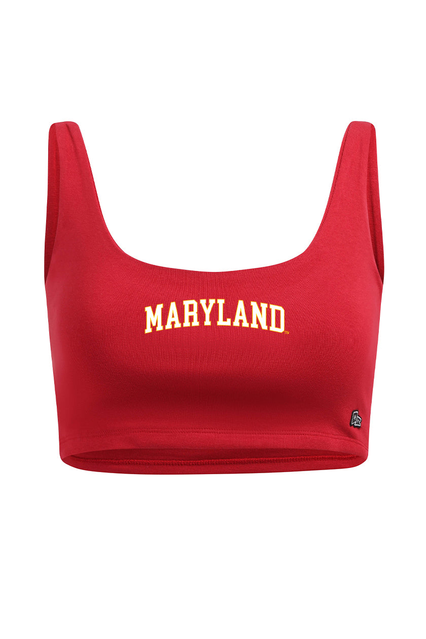 University of Maryland Scoop Neck Crop Top