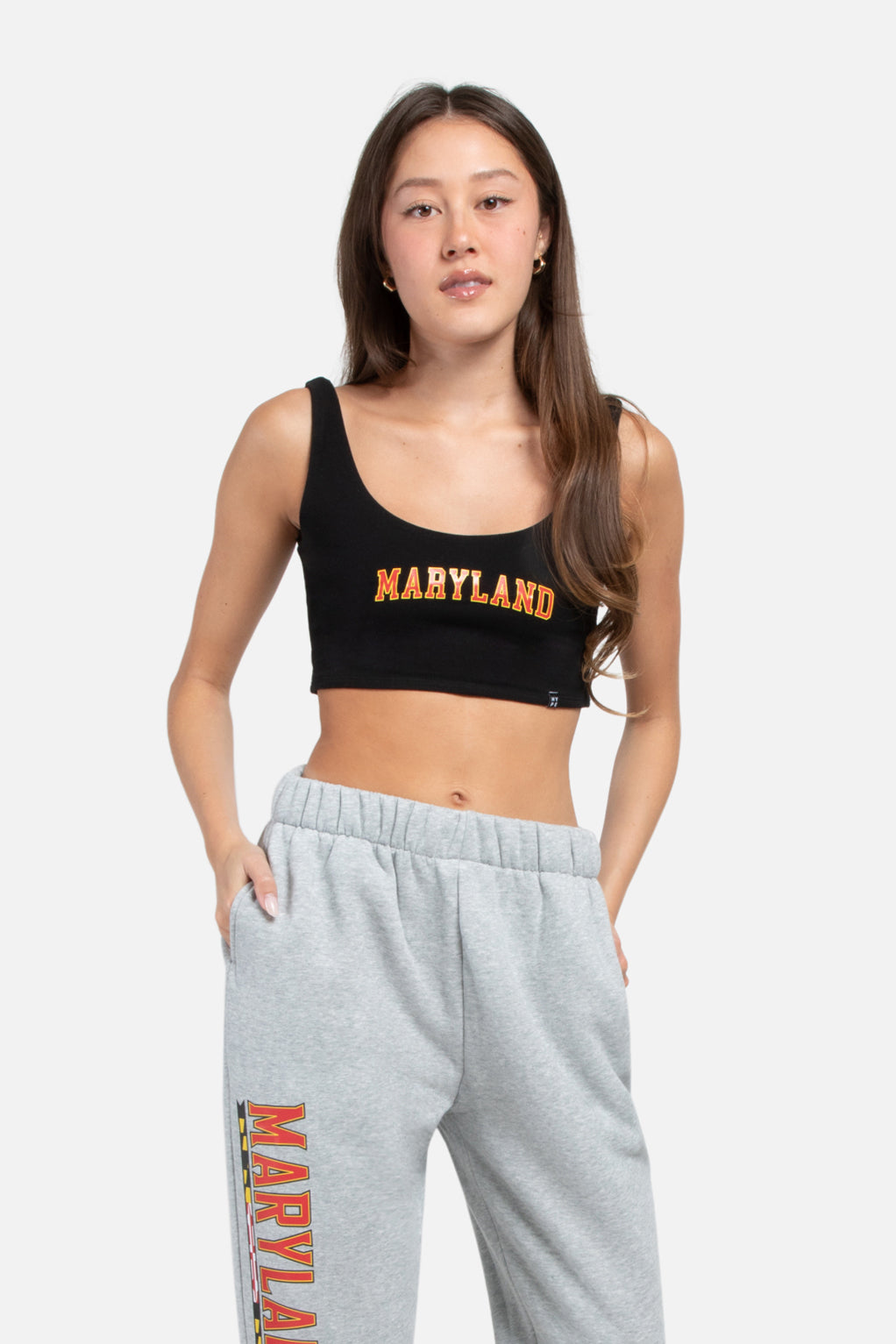 University of Maryland Scoop Neck Crop Top