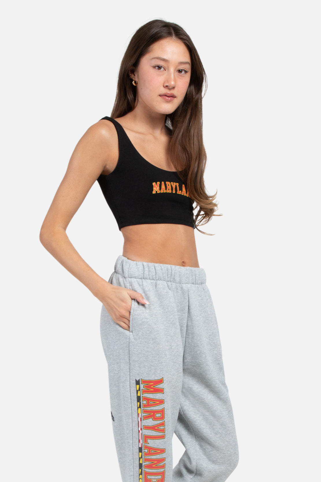 University of Maryland Scoop Neck Crop Top