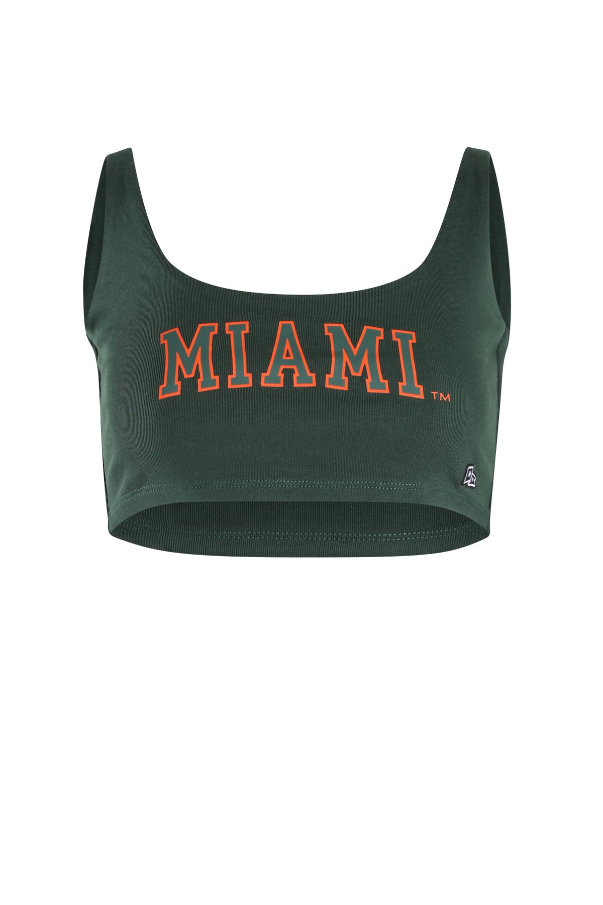 University of Miami Scoop Neck Crop Top