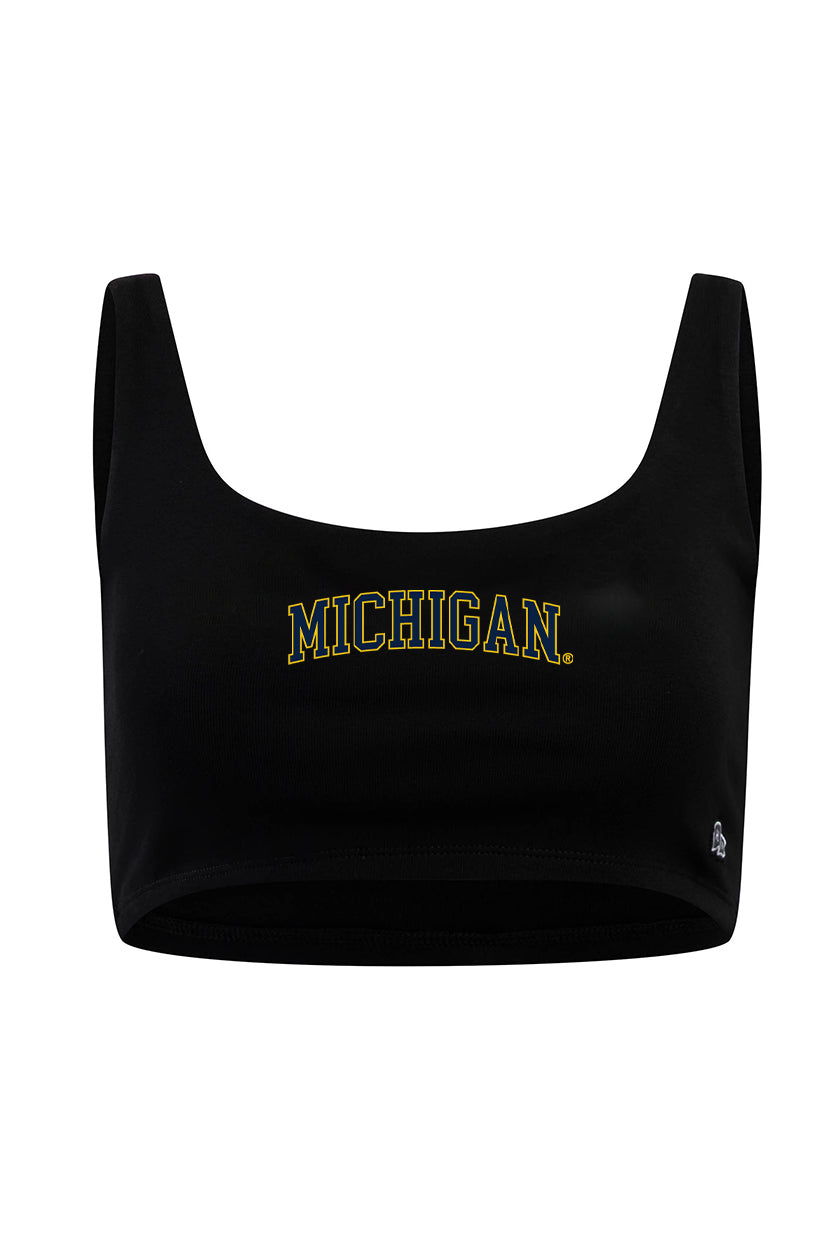 University of Michigan Scoop Neck Crop Top