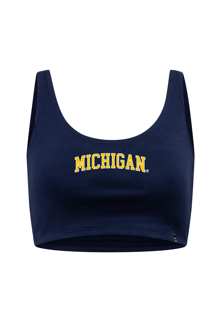 University of Michigan Scoop Neck Crop Top