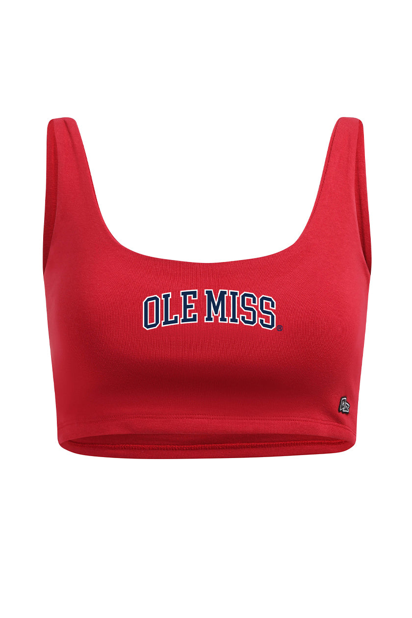 University of Mississippi Scoop Neck Crop Top