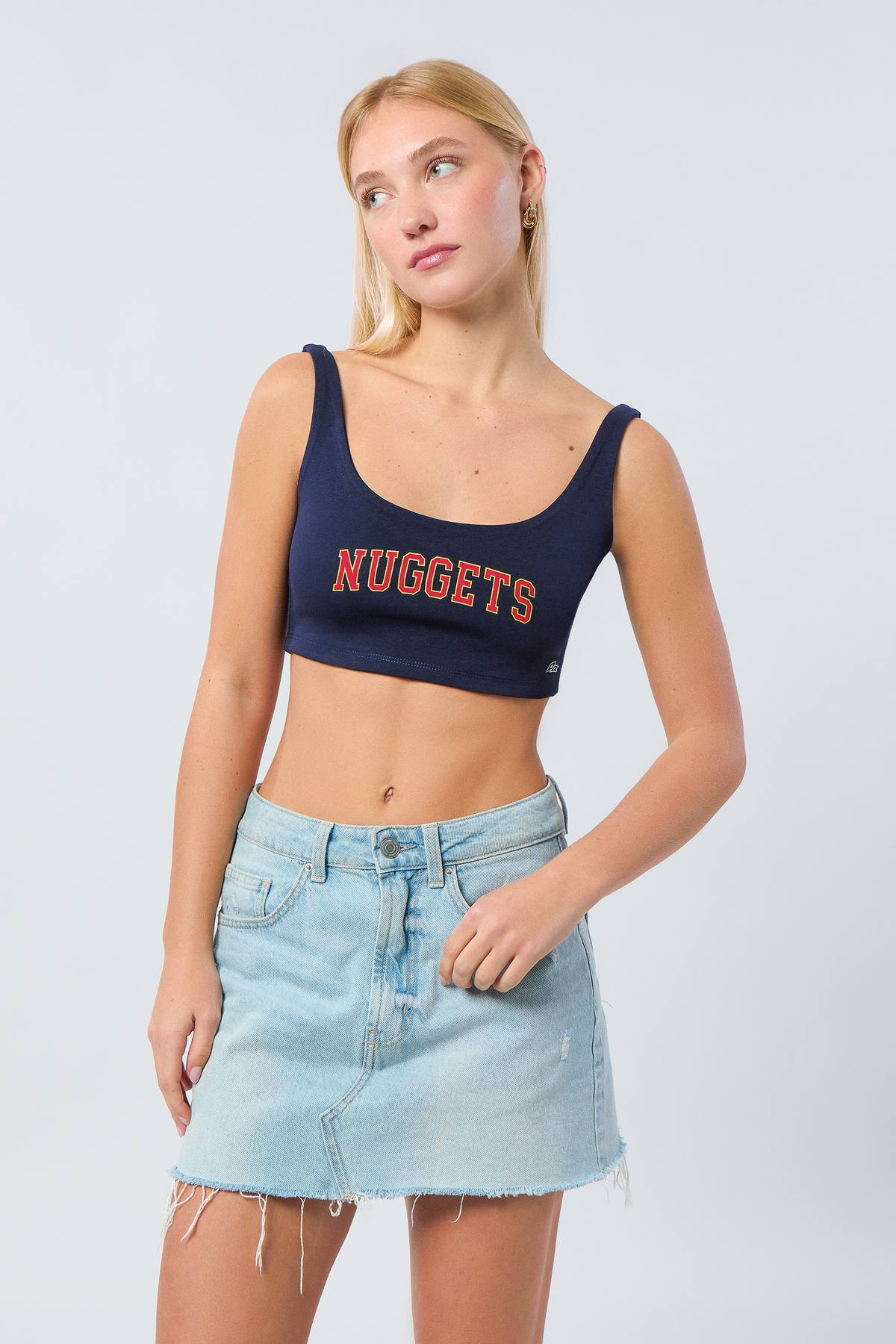 Denver Nuggets Scoop Neck Crop Top