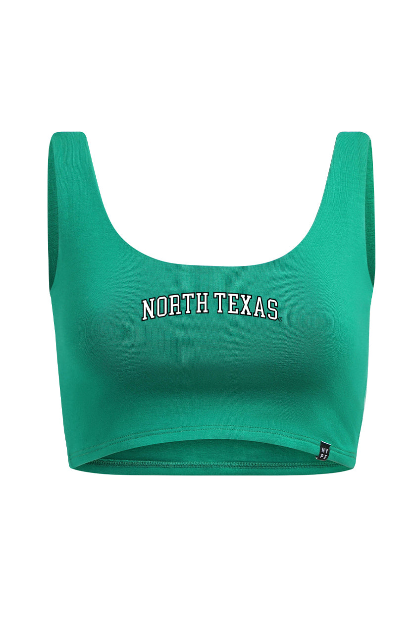 University of North Texas Scoop Neck Crop Top