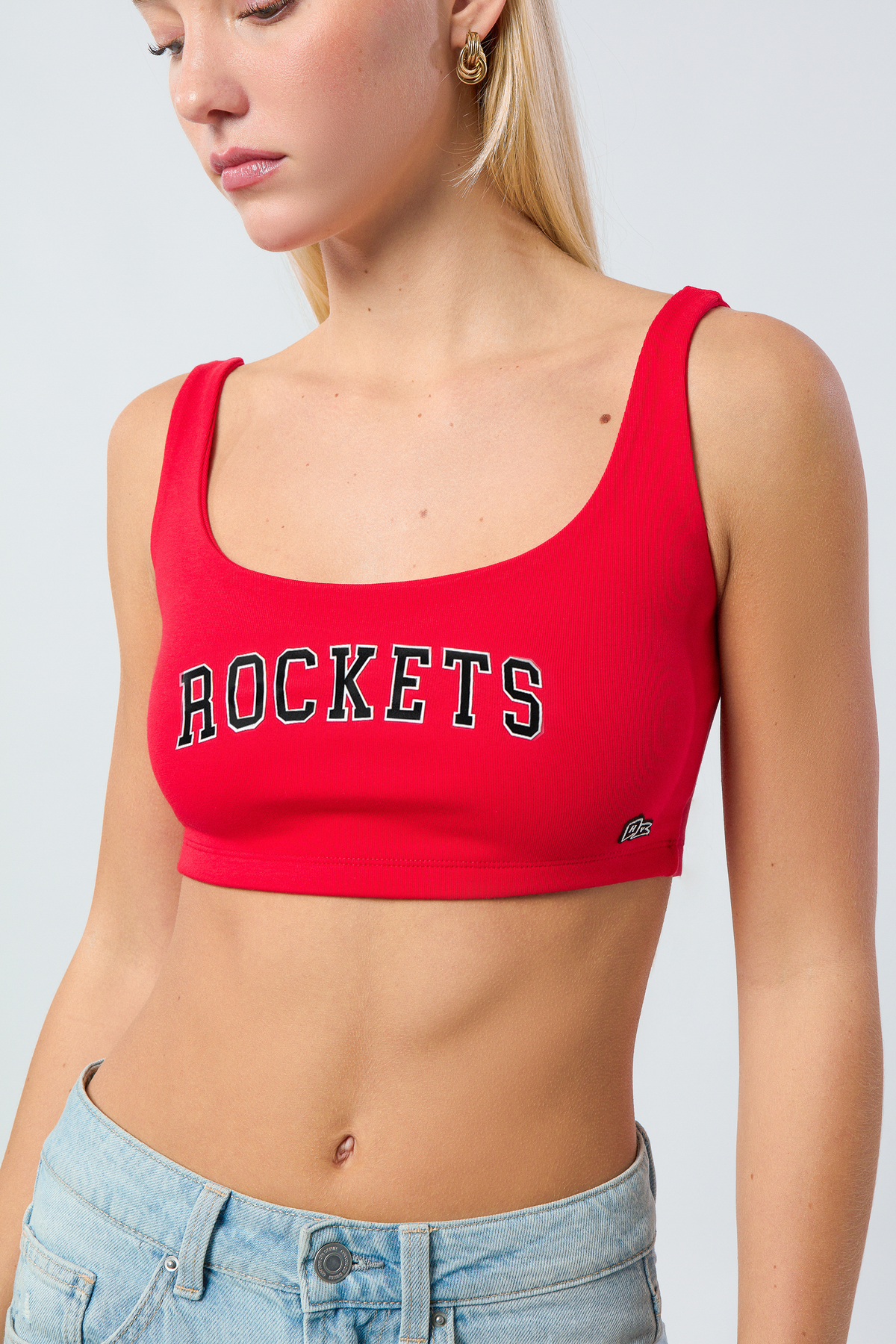 Houston Rockets Scoop Neck Crop Top