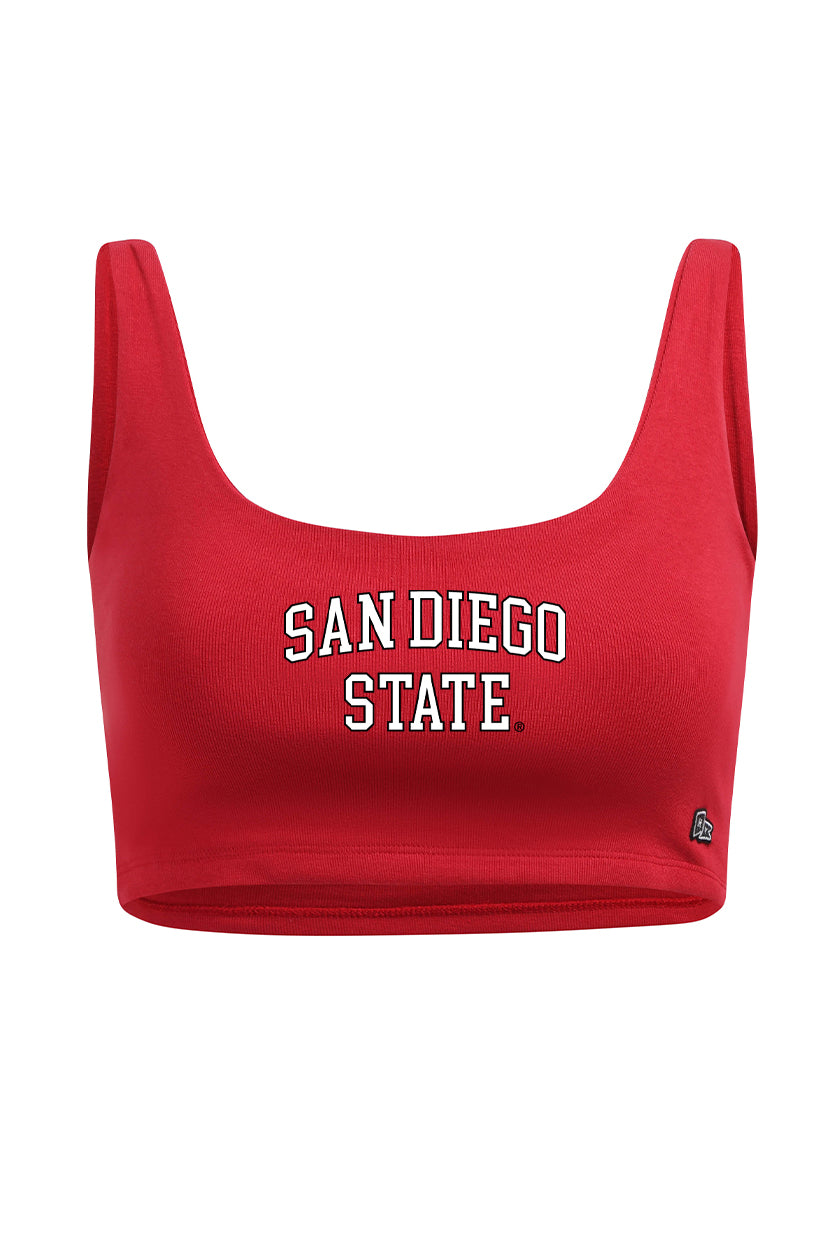 San Diego State University Scoop Neck Crop Top