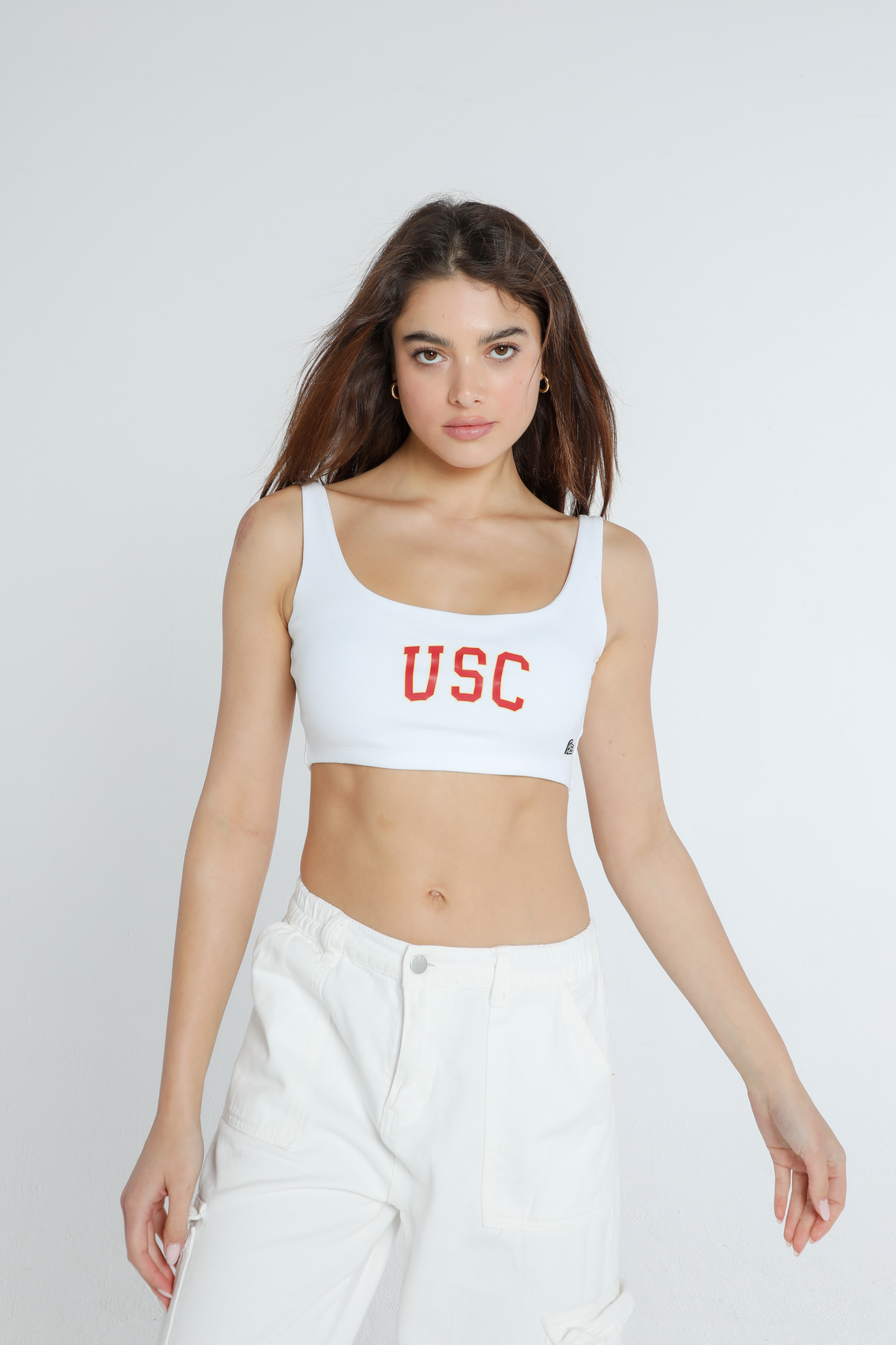 USC Scoop Neck Crop Top