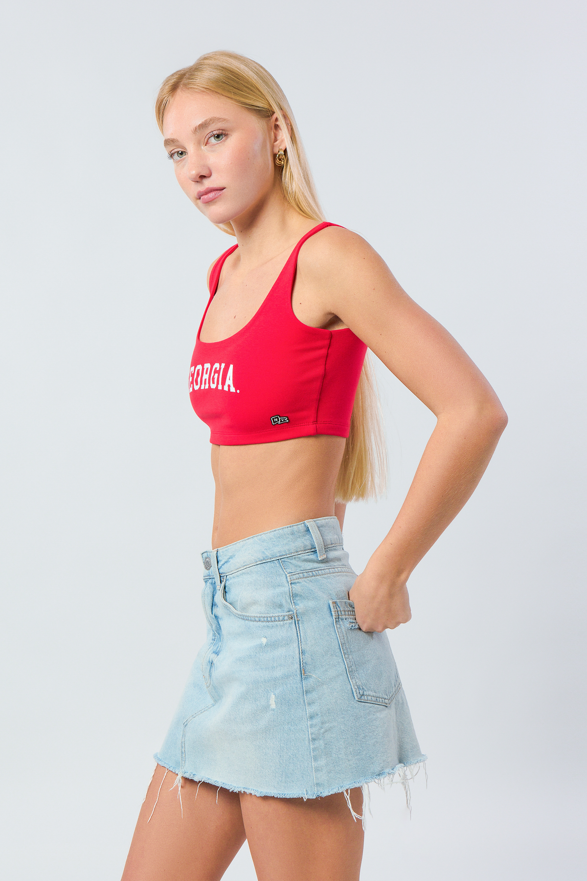 Georgia Scoop Neck Crop Top