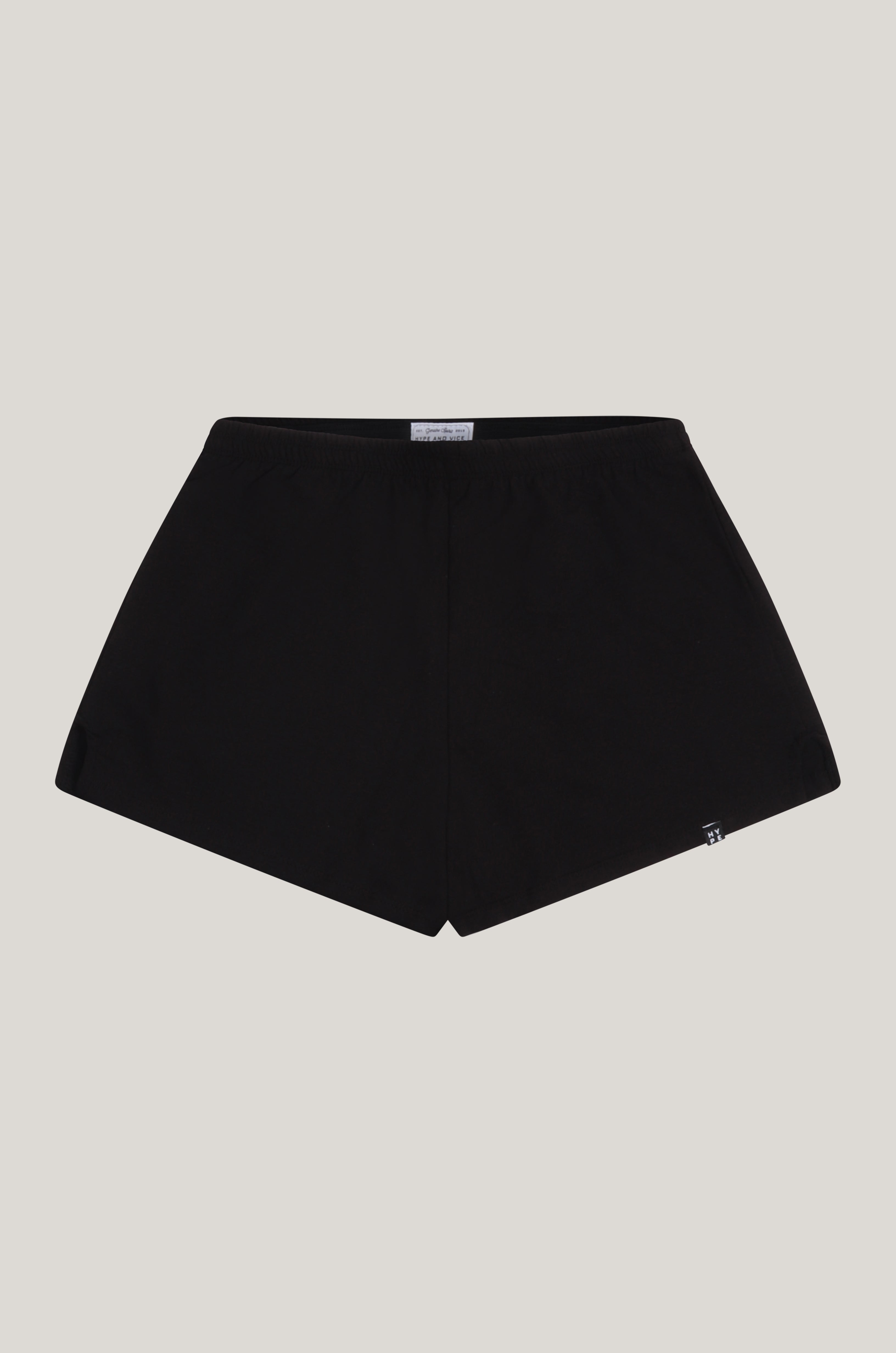 Georgie Waffle Casual Shorts-Black-FINAL SALE