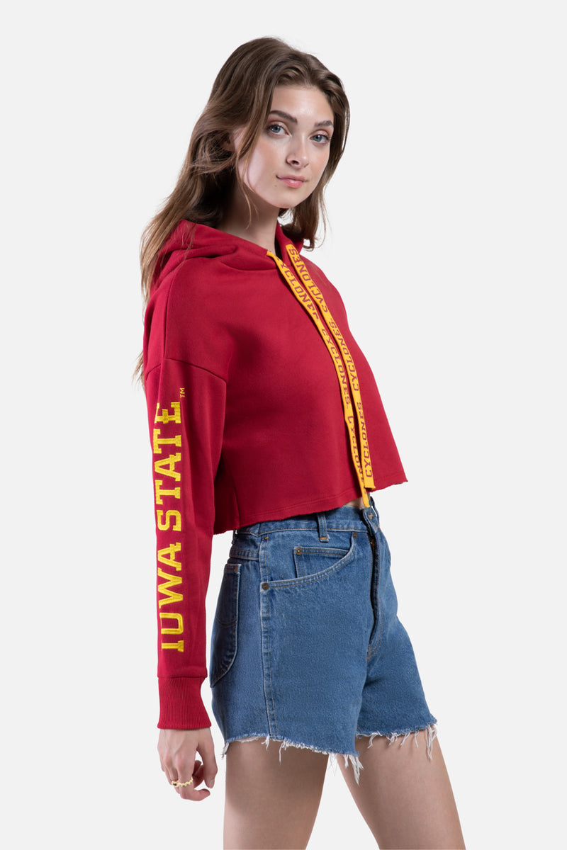 Iowa Cropped Hoodie | Hype and Vice Medium / Gold | Hype and Vice