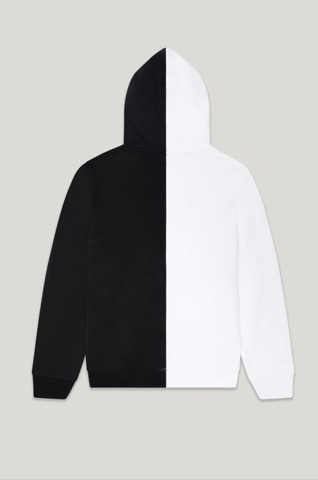 Half black and white hoodie hot sale