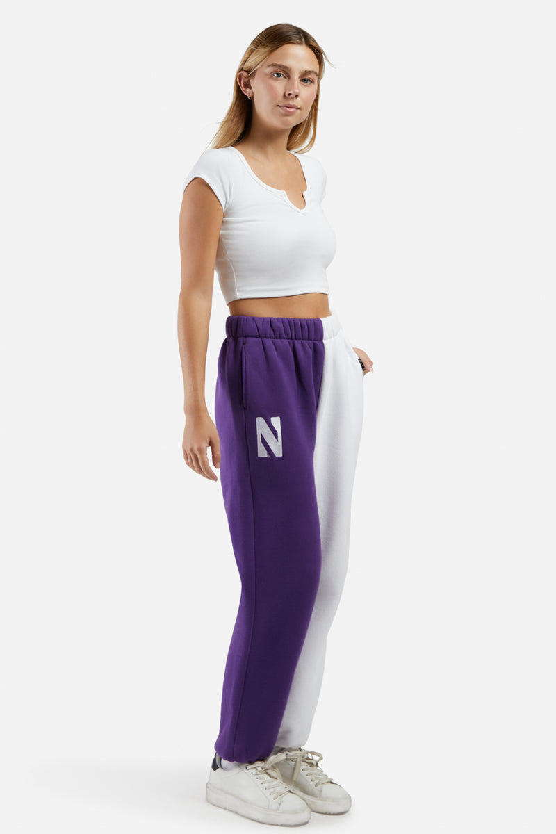 LSU Color-Block Sweats X-Large / Purple and White | Hype and Vice